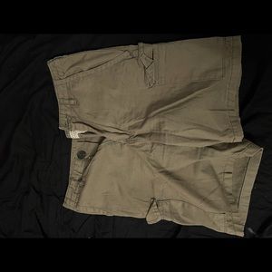 Olive green cargo shorts